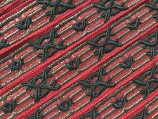 vintage metallic silver soutache blood 3/4" trim passementerie 1yd France