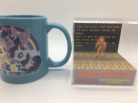 Metroid Samus Ending Title Reveal Shadow Box Diorama Cube Nintendo NES