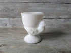 Vintage Milk Glass Chicken Chick Egg Cup Holder