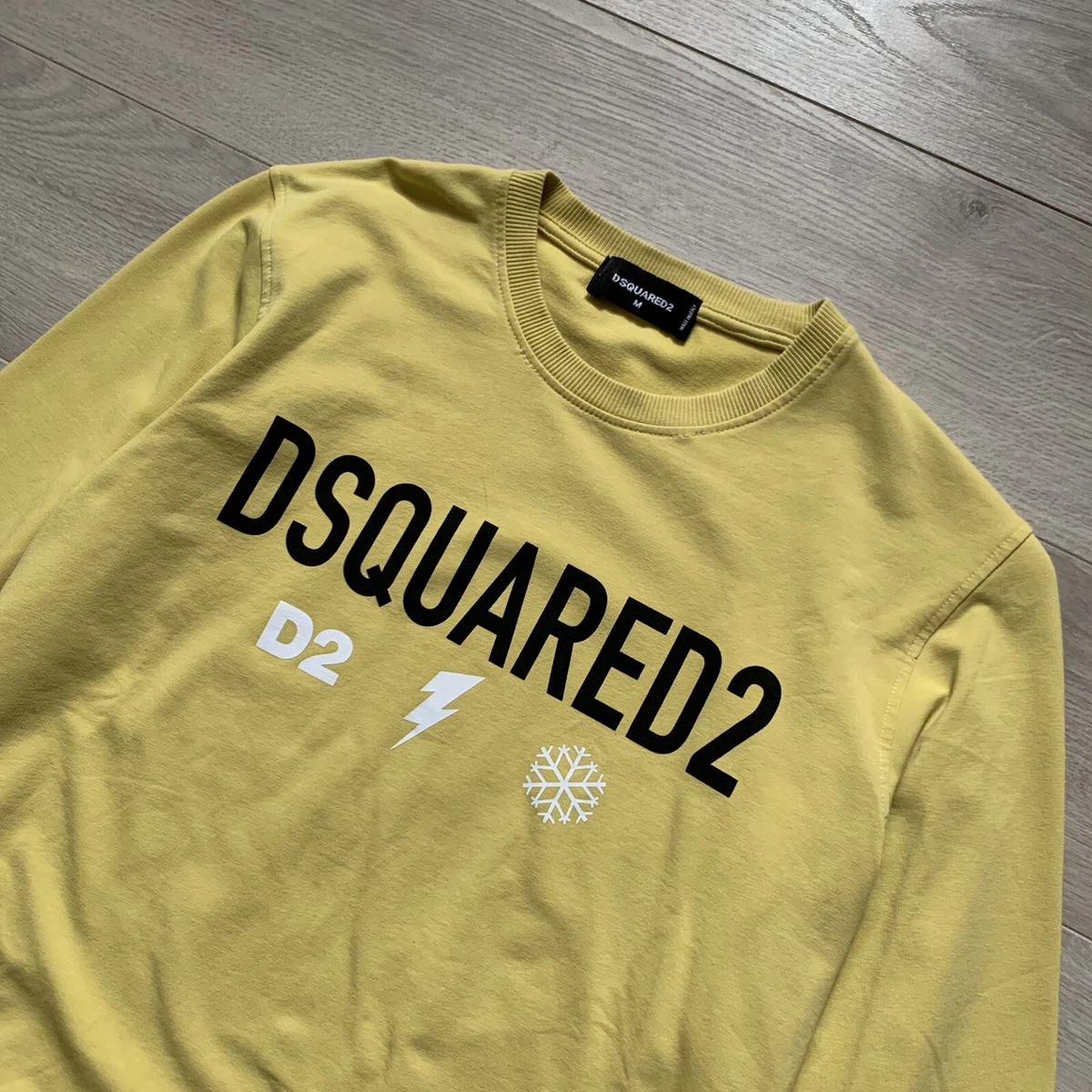 Dsquared2 yellow shop sweatshirt