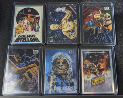 2021 Topps Chrome Star Wars Galaxy Global Poster French France GP-4 GP-18
