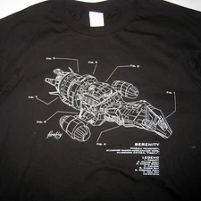 Firefly ® SERENITY ® Midbulk Transport - Black - L Large - T Shirt - New NWOT