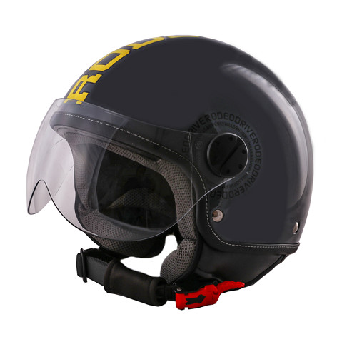 CASCO DECAL D/JET ELIX GRIGIO/GIALLO XS CON VISIERA ELICOTTERISTA