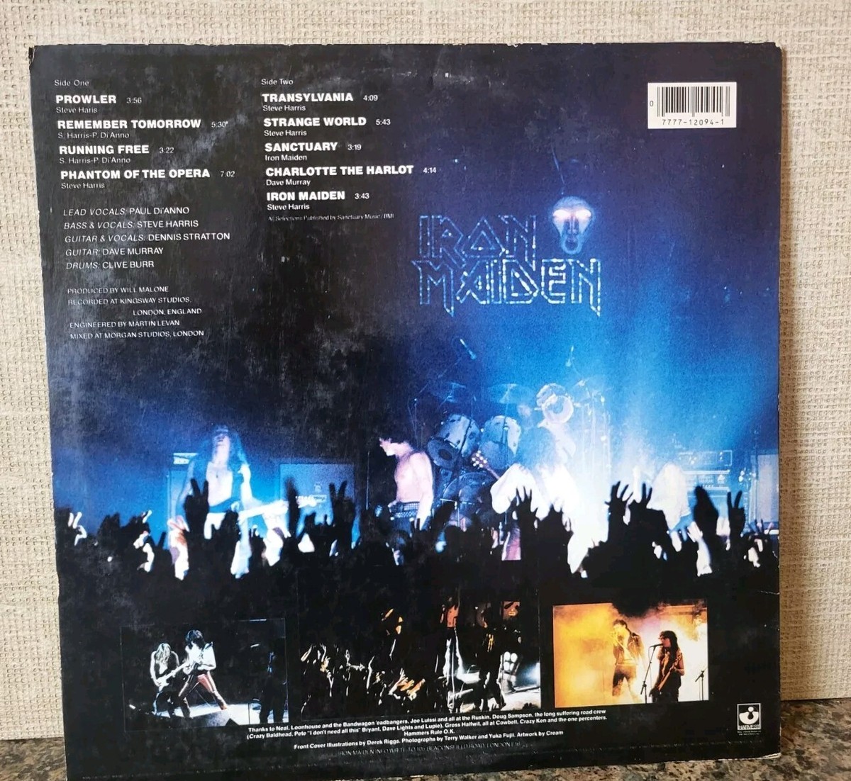 【激レア】1980.US盤　IRON MAIDEN レコード Iron Maiden: Iron Maiden Vintage Vinyl LP Record 1980 Harvest Good