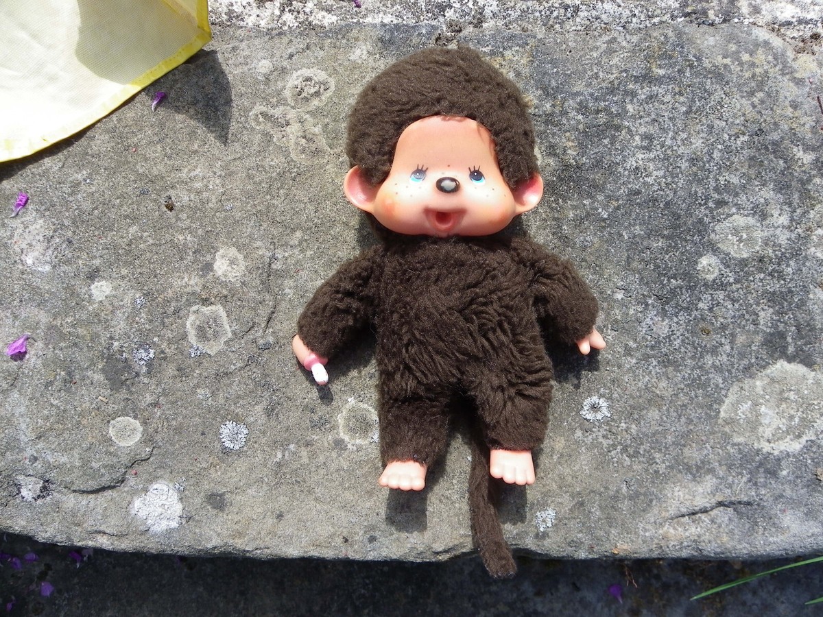 Rare Kiki (Monchhichi) Jaune Clair Aux Yeux Bleus – Sekiguchi, Made In France, 18cm