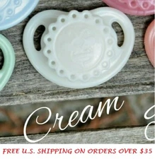 Honeybug VINTAGE MICRO preemie Magnetic Pacifier reborn doll Bitty Baby CREAM