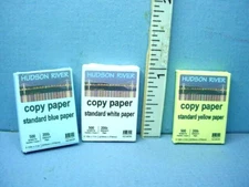 Miniature Copy Paper (3 diff) #56115W, Y & B 1/12th Scale