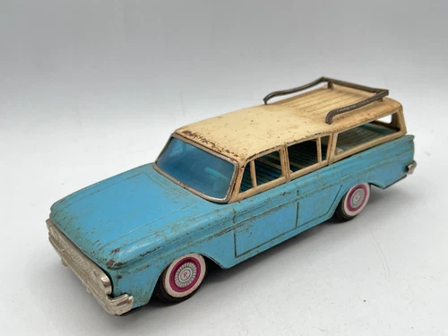 Vintage Bandai Tin Friction Rambler Station Wagon Japan - 7 1/2" Long *READ*