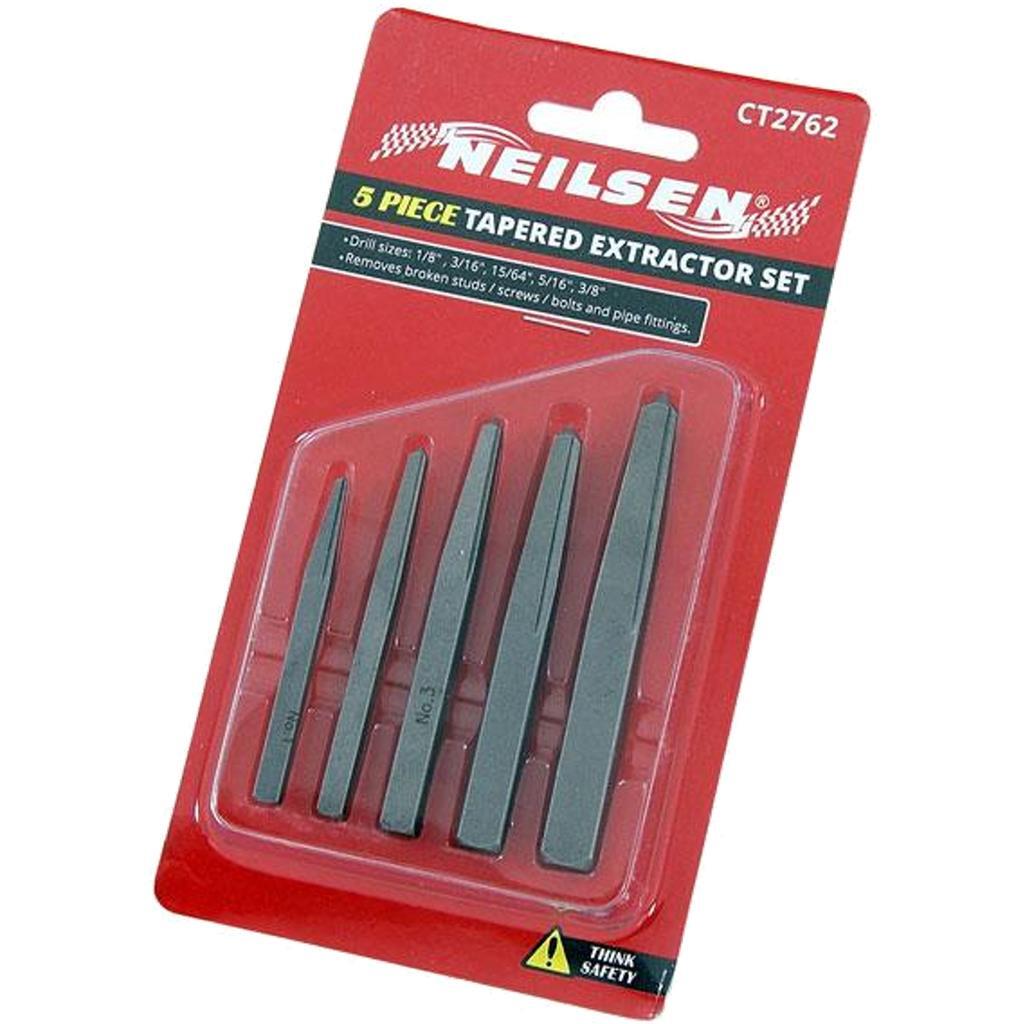 5pc Screw Extractor Remover Tapered Punch Broken Damaged Stud Bolt Set CT2762 image 2
