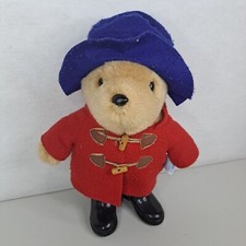 Vintage Paddington Bear Eden Toys Red Coat Blue Hat 14" Plush Stuffed Animal