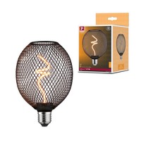 Metallic Glow Standard 230V LED Globe E27 160Lm 4W 1800K Dimmbar Schwarz