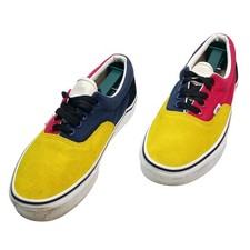 Vans Era Color Block Multi Color Yellow Red Blue Suede Canvas Sneakers Women 8.5