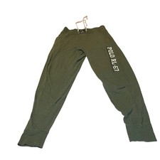 Polo Ralph Lauren Sleepwear Joggers Mens Small Olive Green Fair RL-67 Graphic