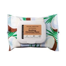 Sephora Favorites Face & Eye Coconut Soothing Wipes - 1 Pack of 20 Wipes