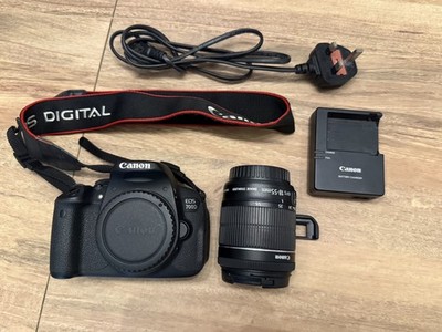 Canon EOS 700D DSLR Camera + EF-S 18-55mm Lens Battery 32GB SD Card Strap mint