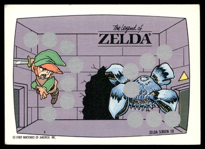 The Legend of Zelda Link 1989 Topps Nintendo Scratch-Off Screen 10 Trading Card