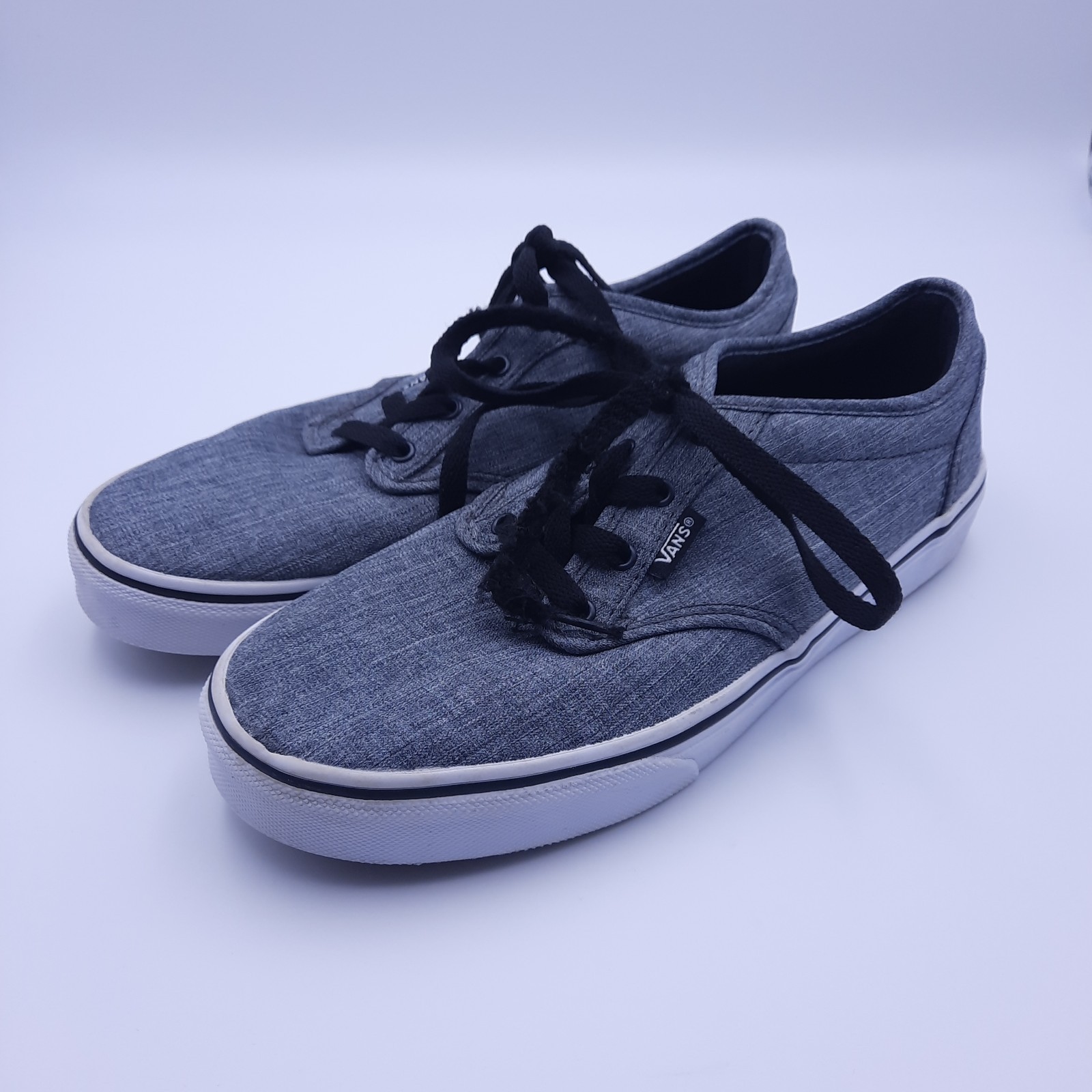 Vans Youth US 7 Atwood Gray Canvas Sneakers Casual Lace Up Shoes