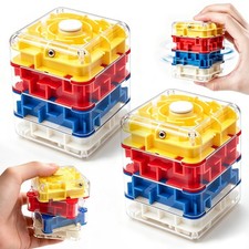 2Pcs 2-in-1 Fidget Spinners Maze Cube,Sensory Fidget Toys for Kids Adults