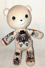 Tattoo Zoo"Theodore The Undertaker"  Bear Plush 15"