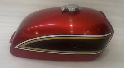 Honda CB750 K K0 K1 K2 K3 K4 Steel CHERRY & BLACK Petrol Tank 1975-1976 /Fit