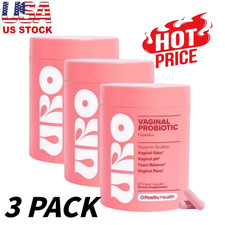 3PACKS URO O Positiv Vaginal Probiotics for Women pH Balance w/ Prebiotic 180 ct