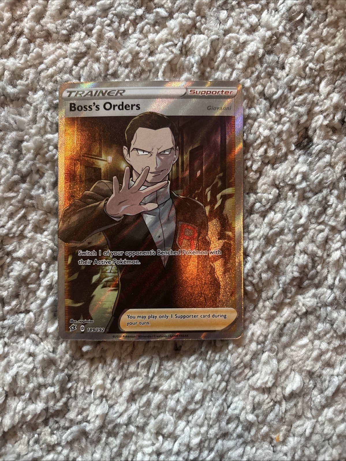 Boss's Orders (Full Art) 189/192 Swsh02: Rebel Clash Holo