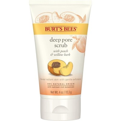 Burt's Bees Peeling für tiefe Porenreinigung mit Pfirsich und Weidenrinde, 110 g