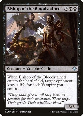 2017 Magic: The Gathering: Ixalan Bishop of the Bloodstained (#91, U, Near Mint)