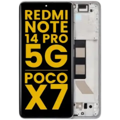 OLED Assembly With Frame For Xiaomi Redmi Note 14 Pro 5G / Xiaomi Poco X7 (Refur