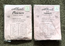 2 Pairs Vintage Albert s Seamless Panty Hose NEW Size D - Tall 5'8"