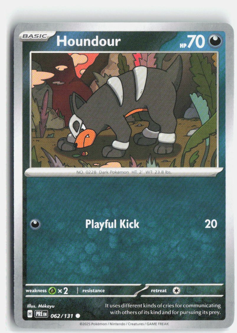 Houndour 062/131 Common Prismatic Evolutions Pokemon Near Mint