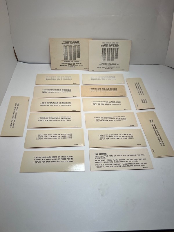 30 Vintage Original Royal Flush Score & Instruction Cards