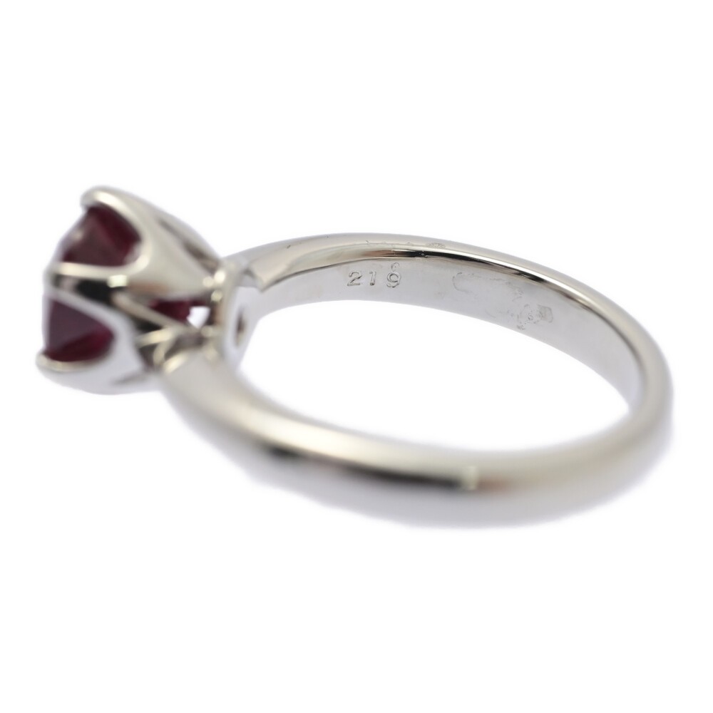 RU 2.19ct / Madagascar Simple Line Ruby Ring / Pt… - image 7