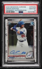 2020 Bowman Chrome Prospects Auto Omar Estevez #CPA-OE PSA 10 GEM MT Auto uk2