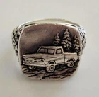 Vintage DESIGNER Clocks & Colours .925 BOLD Sterling Silver MEN'S Biker Ring 11