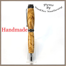 Pen HandMade Writing Ball Point Fountain Boxelder Burl Wood Pens VIDEO 1494