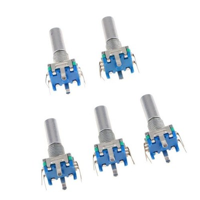 5Pcs Drehgeber Mit Schalter EC11 Audio Digital Potentiometer 20mm Griff