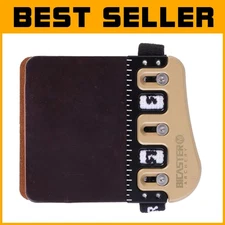 Radiused Edges Brass Finger Guards + Cordovan Leather Tabs