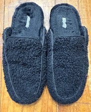 VIONIC Women's Caressa Mule Slipper, Size 7, Black Sherpa