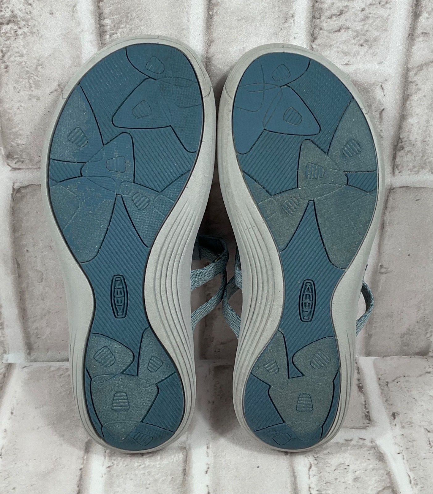 Sandali Keen donna taglia 9 blu pelle infradito infradito infradito infradito piatto