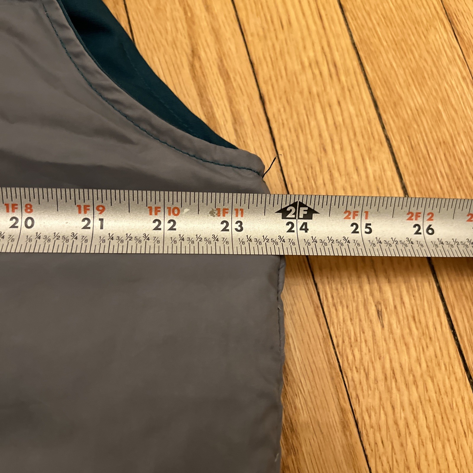 Vintage 80’s Outdoor Exchange Down Puffer Vest Large Reversible Green Gray EUC