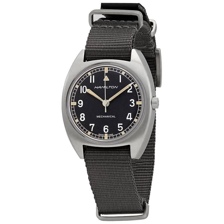 Reloj Hombre Hamilton Caqui Pilot Pioneer Cuerda Manual H76419931