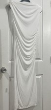 Fashion Nova white Laces Tied Maxi bodycon sexy Dress. Size-L NWT