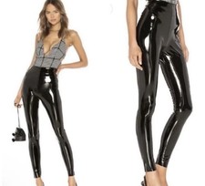 NWT COMMANDO FAUX PATENT LEATHER LEGGINGS, BLACK, LARGE