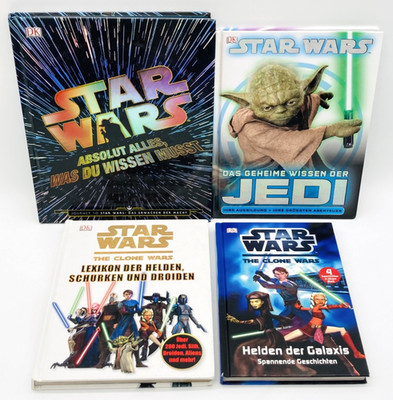 Bundle 4 Bücher Star Wars Jedi Lexikon Clone Wars Helden der Galaxis Bücher Buch