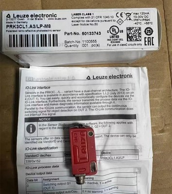 1-piece set of Leuze PRK3CL1.A3/LP-M8 photoelectric switch sensor 50133743