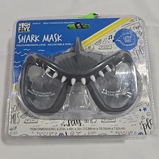 High Five Shark Mask Swim Goggles Mask Latex Free Kids Sealed Shark Teeth