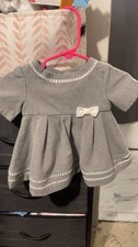 Grey And White Baby Girl Dress