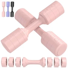 Adjustable Dumbbell Set of 2, 11Lb/Pair Weights Dumbbells for Women, Each 2.2...