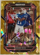 2023 Panini Prizm Draft Picks - Rashee Rice #142 Gold Ice Prizm (RC)